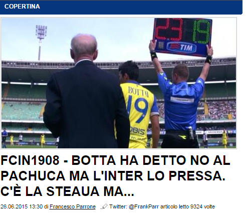 Cale libera catre un super transfer? Italienii vorbesc despre trecerea unui jucator de la Inter in Ghencea: "Steaua are prima optiune"_2