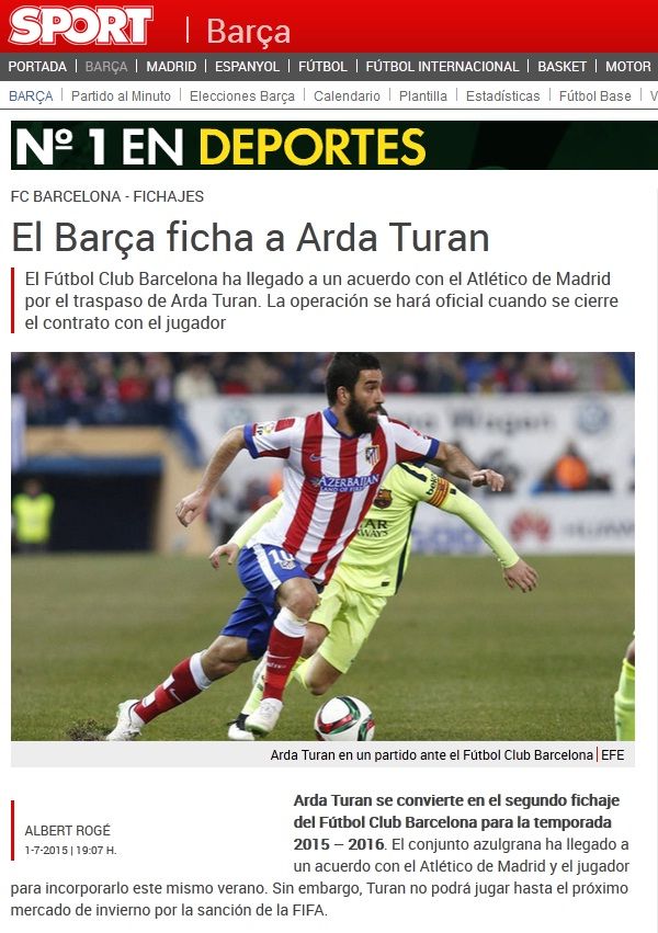 Arda Turan e al doilea transfer al Barcelonei din aceasta vara! Situatie unica: A acceptat sa nu joace pana in ianuarie_2