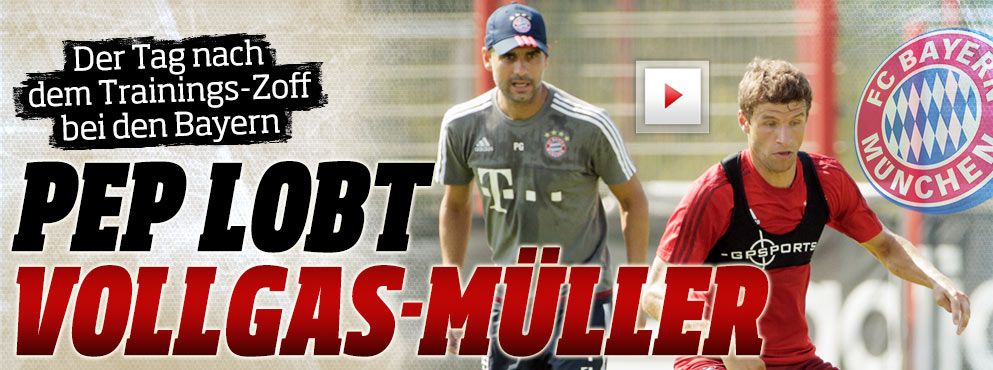 Scandal la Bayern! Guardiola si Muller s-au luat la cearta. Ce s-a intamplat la ultimul antrenament_1