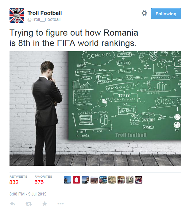 Nationala Romaniei, tinta ironiilor dupa publicarea noului clasament FIFA! Cum a ajuns echipa lui Tata Puiu pe 8 in lume. FOTO_1