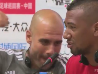 
	VIDEO: Momentul in care Guardiola ii da un pumn lui Boateng in timpul conferintei de presa :) Ce gluma a facut fundasul
