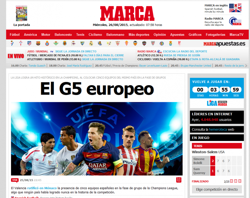 POKER istoric al Spaniei! Prima tara cu cinci echipe in Champions League! Marca: "G5! In grupe se vorbeste spaniola"_2