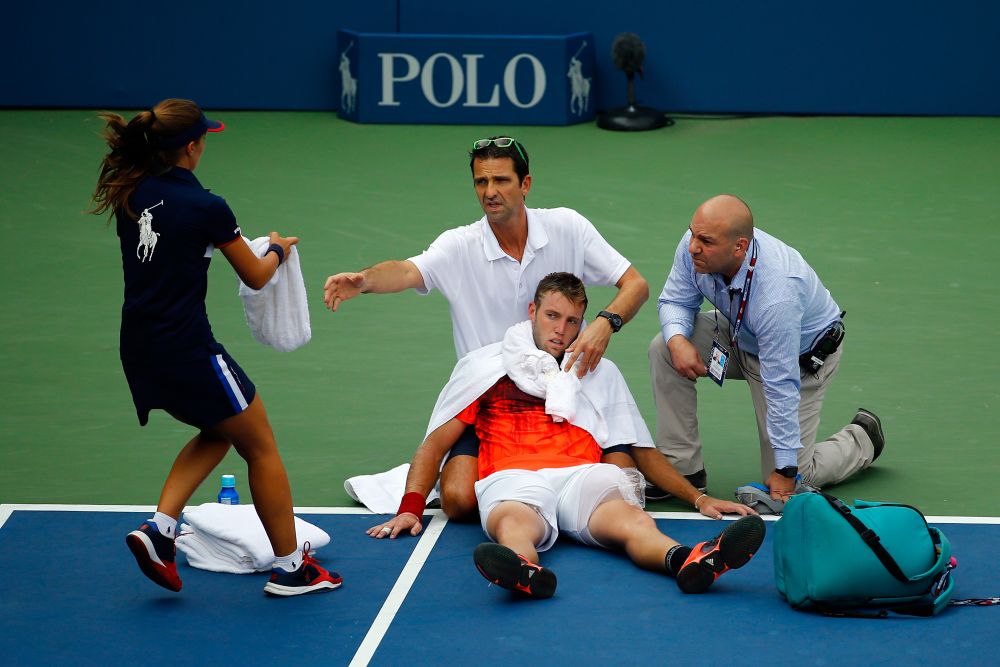 Incident grav la US Open. Jack Sock a lesinat in timpul meciului cu Bemelmans din cauza caldurii toropitoare, americanii se tem ca vremea poate pune probleme in continuare_2