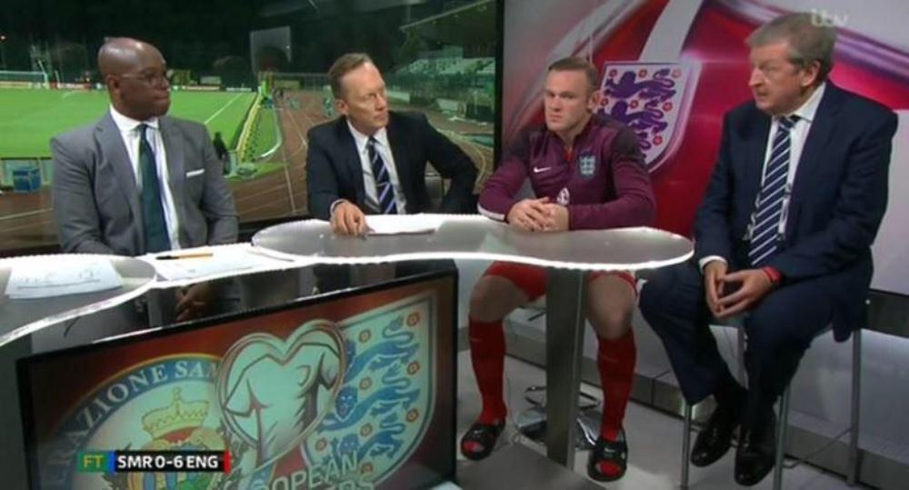 "Rooney, ce sunt alea?" Moment incredibil cu Rooney LIVE la TV dupa 6-0 cu San Marino. Cum a venit incaltat in studio. FOTO_1