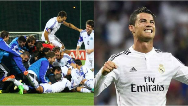 
	GENIAL | Cum rad internautii de Cristiano Ronaldo, dupa ce San Marino a dat primul gol in deplasare in 14 ani de zile :)
