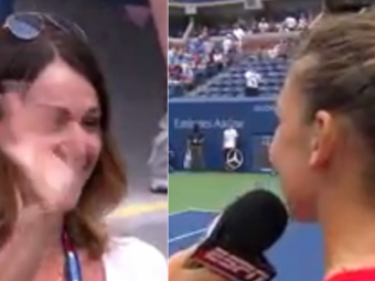 
	&quot;Ati uitat ceva!&quot; Moment FABULOS cu Simona Halep si Nadia Comaneci pe cea mai mare arena de tenis din lume! VIDEO
