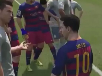 CAT de real poate sa fie jocul asta?! Cum au fost surprinsi Ronaldo si Messi in FIFA 16