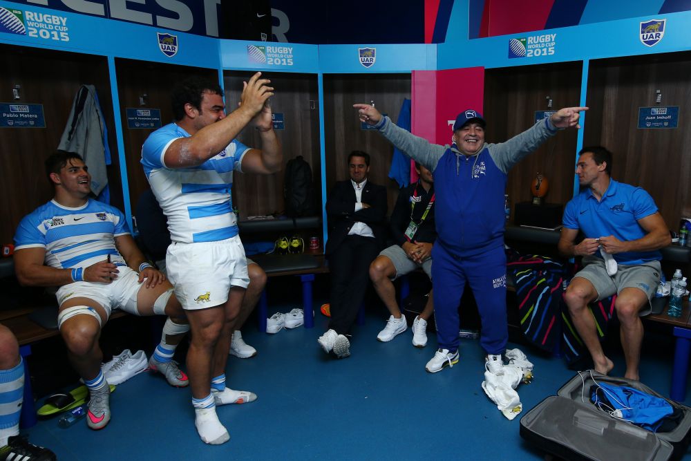 FOTO & VIDEO | Argentina e aproape de sferturile Cupei Mondiale, "Butoiasul Atomic" Maradona a declansat nebunia in vestiar. Ce s-a intamplat dupa 45-16 cu Tonga_8