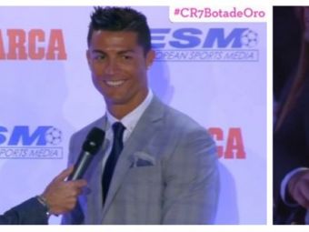 
	Gestul care l-a lasat pe Ronaldo cu gura cascata! Ce facea fiul sau in timpul discursului de la Gheata de Aur! VIDEO
