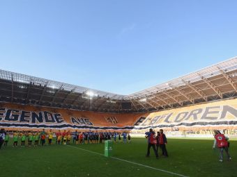 Cel mai mare banner din istoria fotbalului vine din Liga a 3-a. Mesajul pe care l-au afisat suporterii lui Dinamo Dresda. FOTO