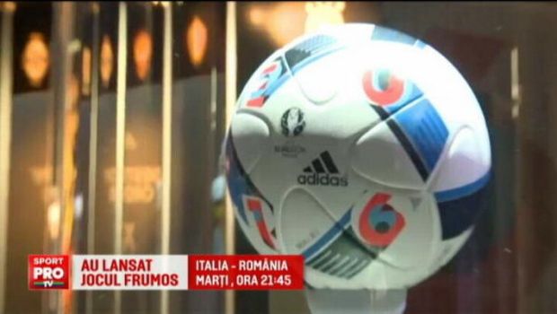 
	Italia - Romania se joaca cu ultima bijuterie lansata in fotbal. Zidane a prezentat mingea oficiala pentru EURO 2016
