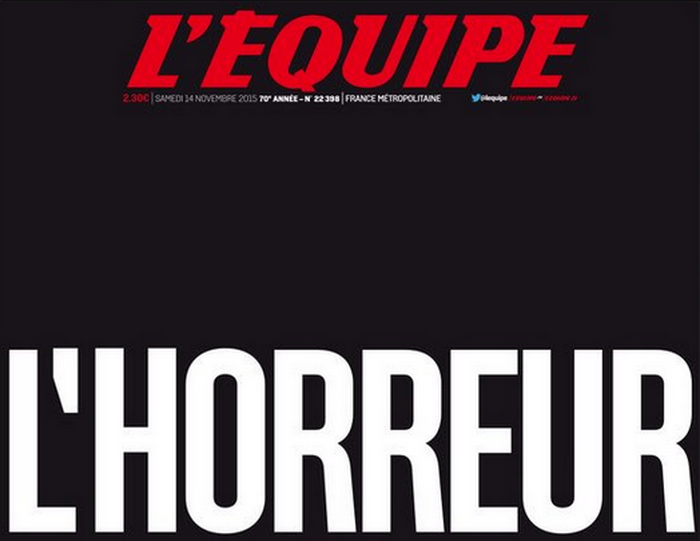 Reactii din lumea sportului dupa atentatele teroriste din Paris! Prima pagina din L'Equipe, doliu dupa masacru_6