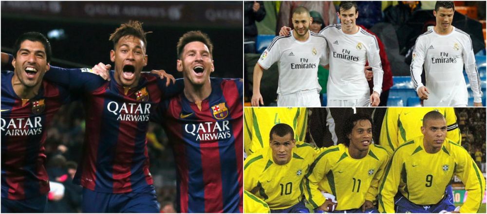 Messi, Suarez, Neymar Bale, Benzema, Cristiano Ronaldo Barcelona Real Madrid