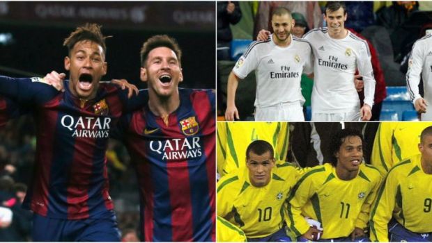 
	Este tripleta MSN cea mai tare din istorie? Messi, Suarez si Neymar au marcat 120 de goluri impreuna in 2015 si sunt vazuti ca fiind mai buni ca &quot;RRR&quot;
