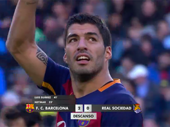 
	Suarez a marcat inca un SUPERGOL pentru Barcelona! Cum a trimis IMPARABIL dupa centrarea lui Dani Alves
