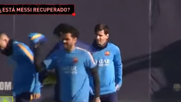 HEADSHOT :)) Ce i-a facut Messi lui Pique la ultimul antrenament al Barcelonei. VIDEO