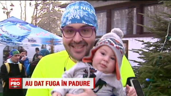 VIDEO Peste 1000 de concurenti la Maratonul iernii din Baneasa! Si un copil de 5 luni a participat la dooar 2 grade!&nbsp;