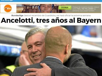 
	Marele soc al finalului de an, oficializat saptamana viitoare: &quot;Ancelotti, antrenorul lui Bayern pentru 3 ani&quot;
