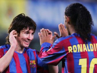 
	&quot;Cine e mai mare: TU sau Messi?&quot; Reactia lui Ronaldinho intr-un interviu eveniment in Marca
