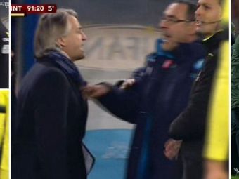 
	&quot;Ar trebui sa fie DAT AFARA din fotbal!&quot; Razboi pe teren la Napoli - Inter! Mancini a fost injurat de antrenorul lui Napoli in meciul care l-a eliminat pe Chiriches din Cupa Italiei
