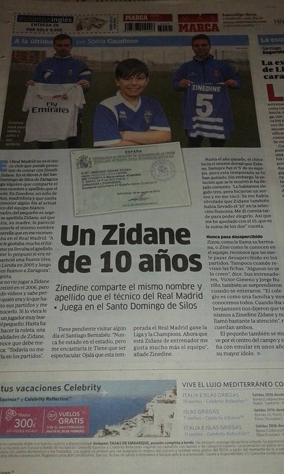 Reportaj senzational in Marca! El e Zinedine Zidane Stoica, jucatorul ROMAN de 10 ani descoperit de spanioli: "Daca va intalniti cu Zidane, sa-i spuneti ca a fost un fotbalist mare!"_1