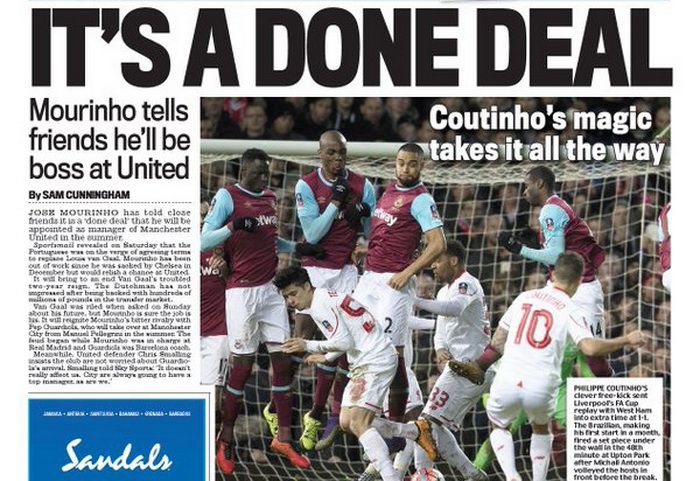 3 ziare din Anglia au astazi pe prima pagina mesajul lui Mourinho pentru apropiati: "Am semnat cu Manchester United!"_4