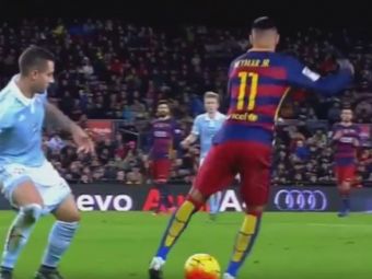 Driblingul MAGIC reusit de Neymar cu Celta Vigo! Tot stadionul l-a aplaudat pentru aceasta faza. VIDEO