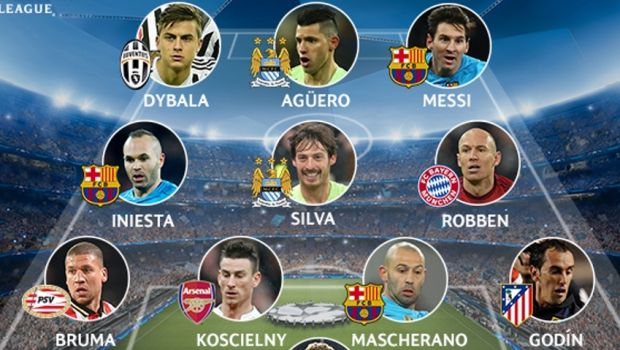
	Iniesta, Messi, Robben si Aguero in aceeasi echipa! Cum arata cel mai bun 11 UEFA al saptamanii in Champions League
