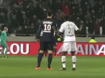 Moment senzational in derby-ul Lyon - PSG!&nbsp; Ce s-a intamplat in spatele lui Zlatan si cum s-a razbunat dupa cateva minute