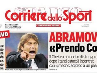 
	Surpriza uriasa anuntata de Corriere dello Sport! Miliardarul Abramovic spune cine va fi noul antrenor al lui Chelsea din vara
