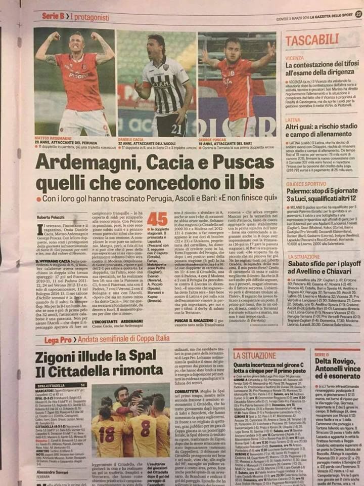 George Puscas a ajuns vedeta in Gazzetta dello Sport dupa primele goluri din cariera marcate in Italia_1
