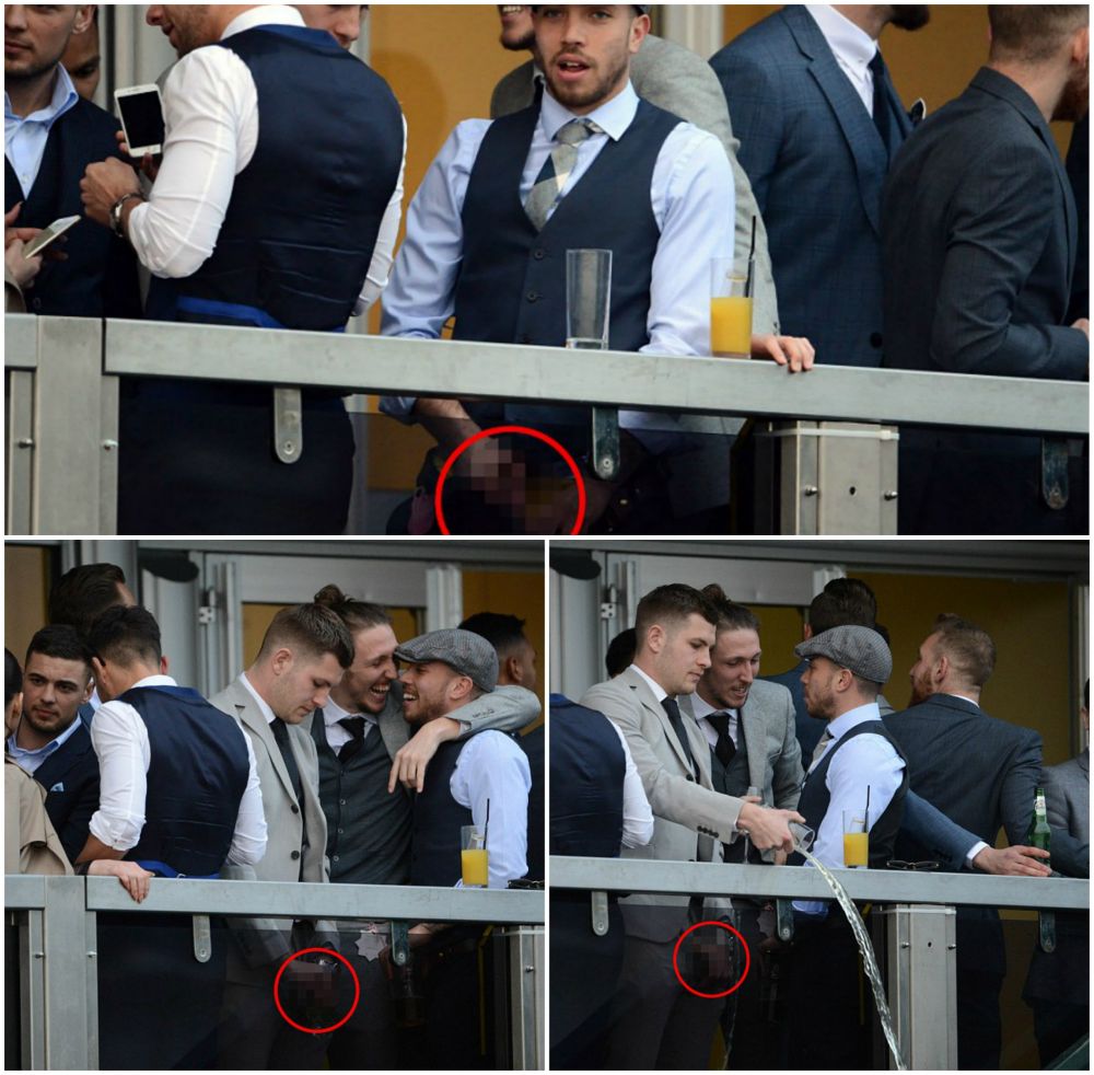 Gestul scandalos al acestor fotbalisti! Au urinat in paharele de bere la festival, apoi le-au varsat peste balustrada. FOTO_2
