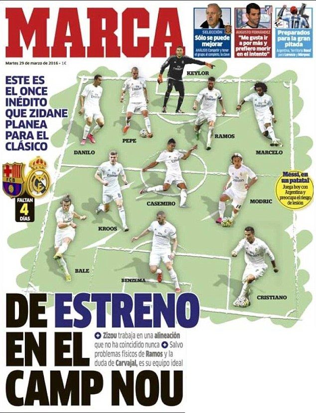 Marca anunta de azi "echipa de start fara precedent" pe care Zidane o va arunca in El Clasico! Ce pregateste cu Barcelona_1