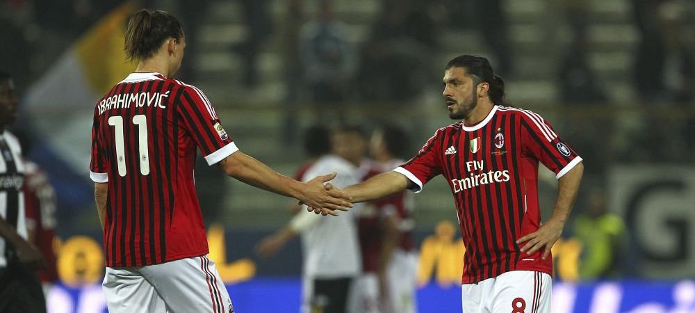 Zlatan Ibrahimovic AC Milan Gennaro Gattuso Thiago silva