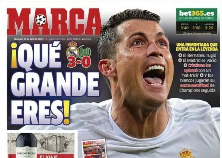 Ronaldo, ridicat la rang de Zeu dupa magia de aseara! Spaniolii sunt gata de un nou razboi: "Vine mama tuturor bataliilor!" Primele pagini ale ziarelor spaniole_5