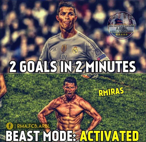 Cele mai tari meme-uri de pe net dupa seara miraculoasa a lui Ronaldo! Pe cine duce in spate in aceasta poza :)_7