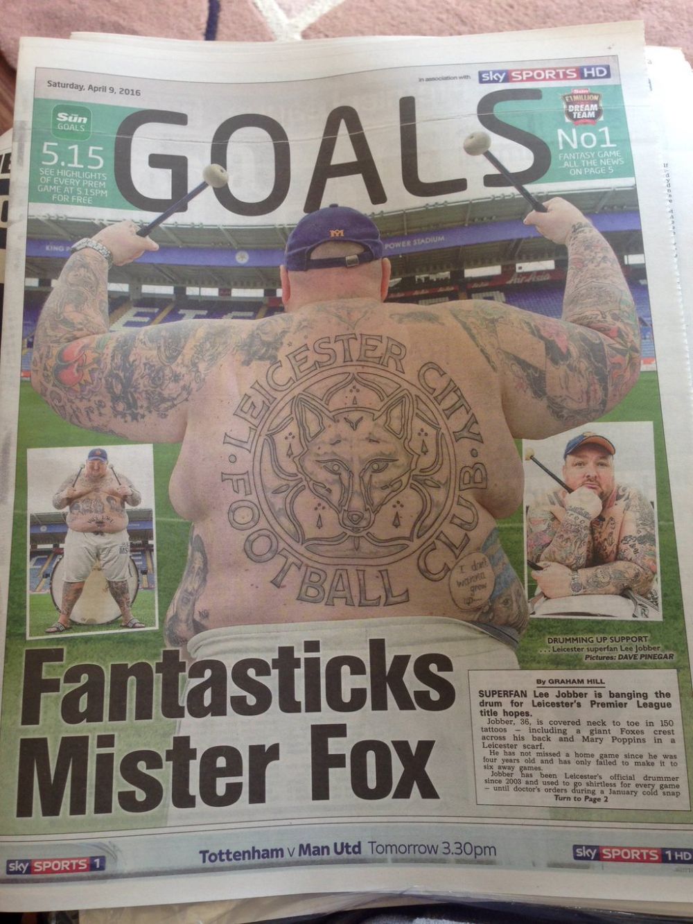Fabulos! Ce si-a tatuat pe corp cel mai gras fan al lui Leicester! Are 150 de tatuaje pe el_3