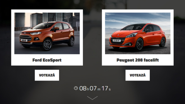 
	Ford EcoSport vs Peugeot 208 facelift. Pe care o alegi? VOTEAZA aici si poti castiga o multime de premii
