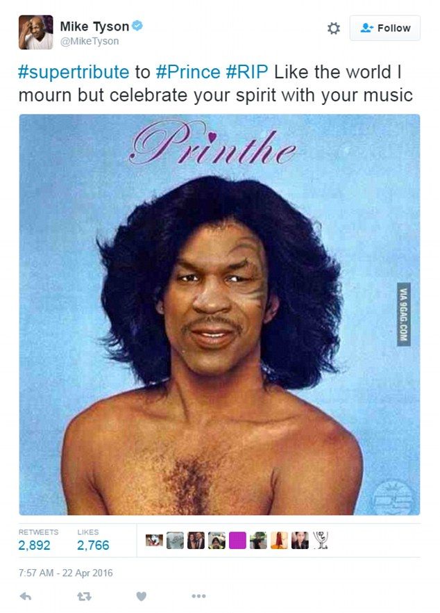 FOTO INCREDIBIL! Ce imagine a postat Mike Tyson dupa moartea lui Prince_1