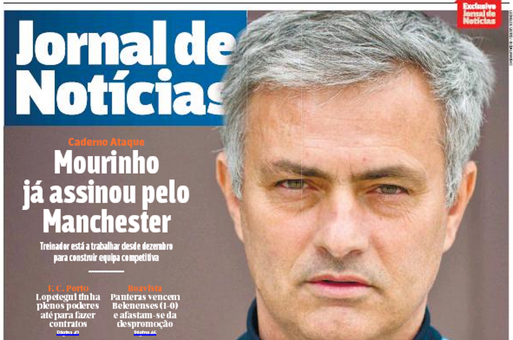 "A semnat" Cel mai mare ziar din Portugalia a facut anuntul pe prima pagina! Mourinho revine in fotbal_2
