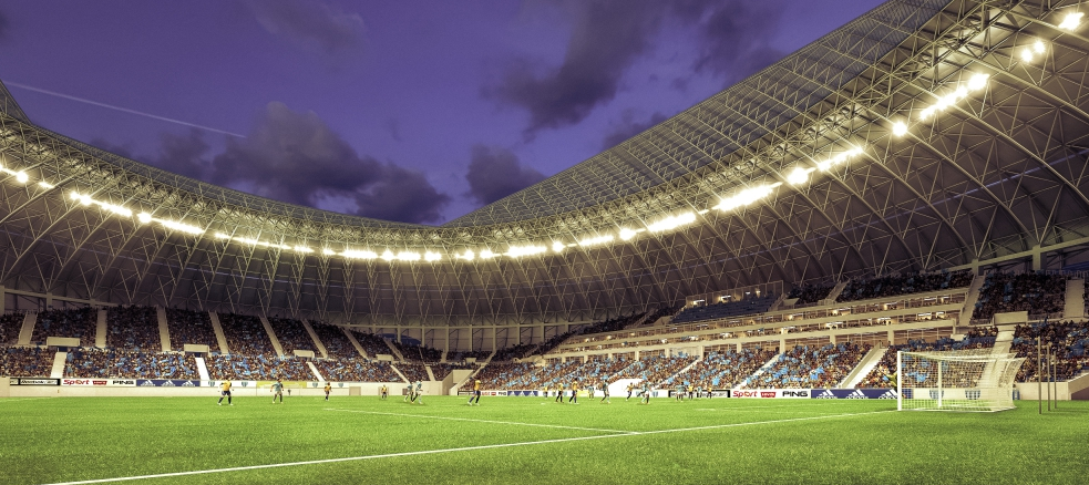 FOTO Imagini 3D cu noul stadion al Craiovei! Cum va arata in interior "VULCANUL alb-albastru" _4