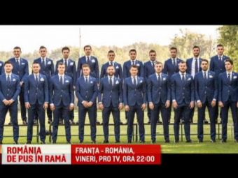 
	Romania de pus in rama | Jucatorii au facut poza de grup inaintea debutului la EURO. Cantonamentul, pazit non-stop de jandarmi inarmati
