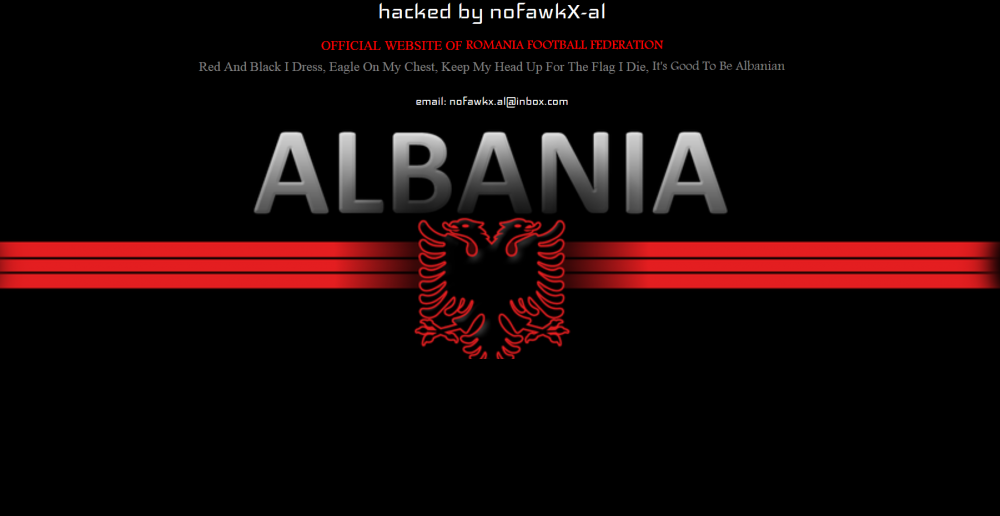 Site-ul FRF a fost atacat de HACKERI albanezi! Ce a aparut pe site-ul Federatiei. FOTO_1