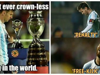 Primul REGE fara coroana! Internetul e plin de ironii dupa retragerea lui Messi de la nationala. FOTO