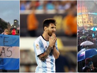 
	Argentinienii sunt in stare de orice pentru a-l face pe Messi sa revina la nationala. Imagini incredibile: pe o ploaie torentiala, mii de oameni au iesit in strada
