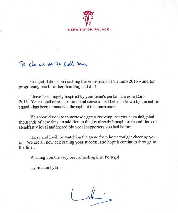 Toti oamenii Printului. William, scrisoare emotionanta pentru Bale si Robson-Kanu, inaintea meciului cu Portugalia. Ce le-a transmis_2