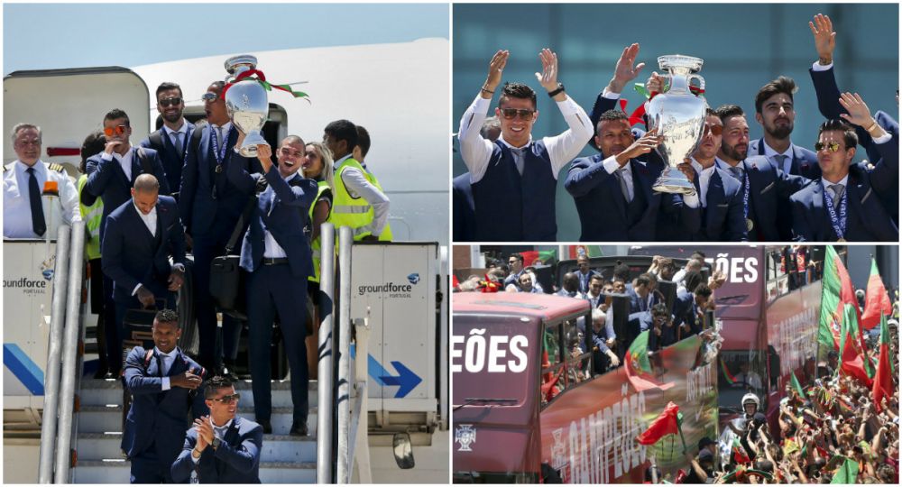 A venit Cupaaaaa | Cristiano Ronaldo & Co s-au intors acasa si vor defila cu trofeul prin capitala, pana la Palatul Prezidential. Mii de fani sunt asteptati pe traseu_7