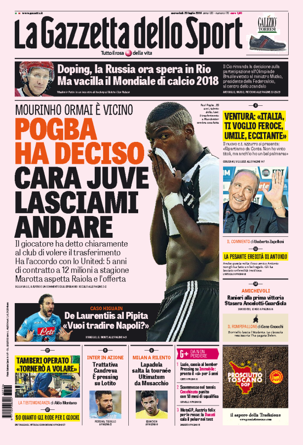 "Lasati-ma sa plec!" Gazzetta dello Sport anunta ca Pogba S-A HOTARAT! Salariul urias pentru care s-a inteles cu Man. United_1