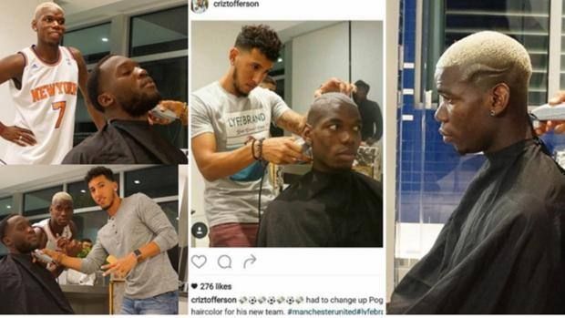 Transferul lui Pogba, "oficializat" de frizer pe Instagram :) "Il vopsesc pentru noua sa echipa, Manchester United" 