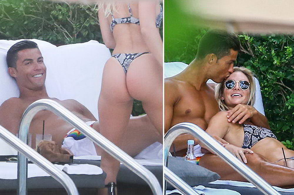 FOTO Scene fierbinti cu Ronaldo si o blonda misterioasa la piscina in Miami! Cum se distreaza portughezul dupa victoria de la EURO_1